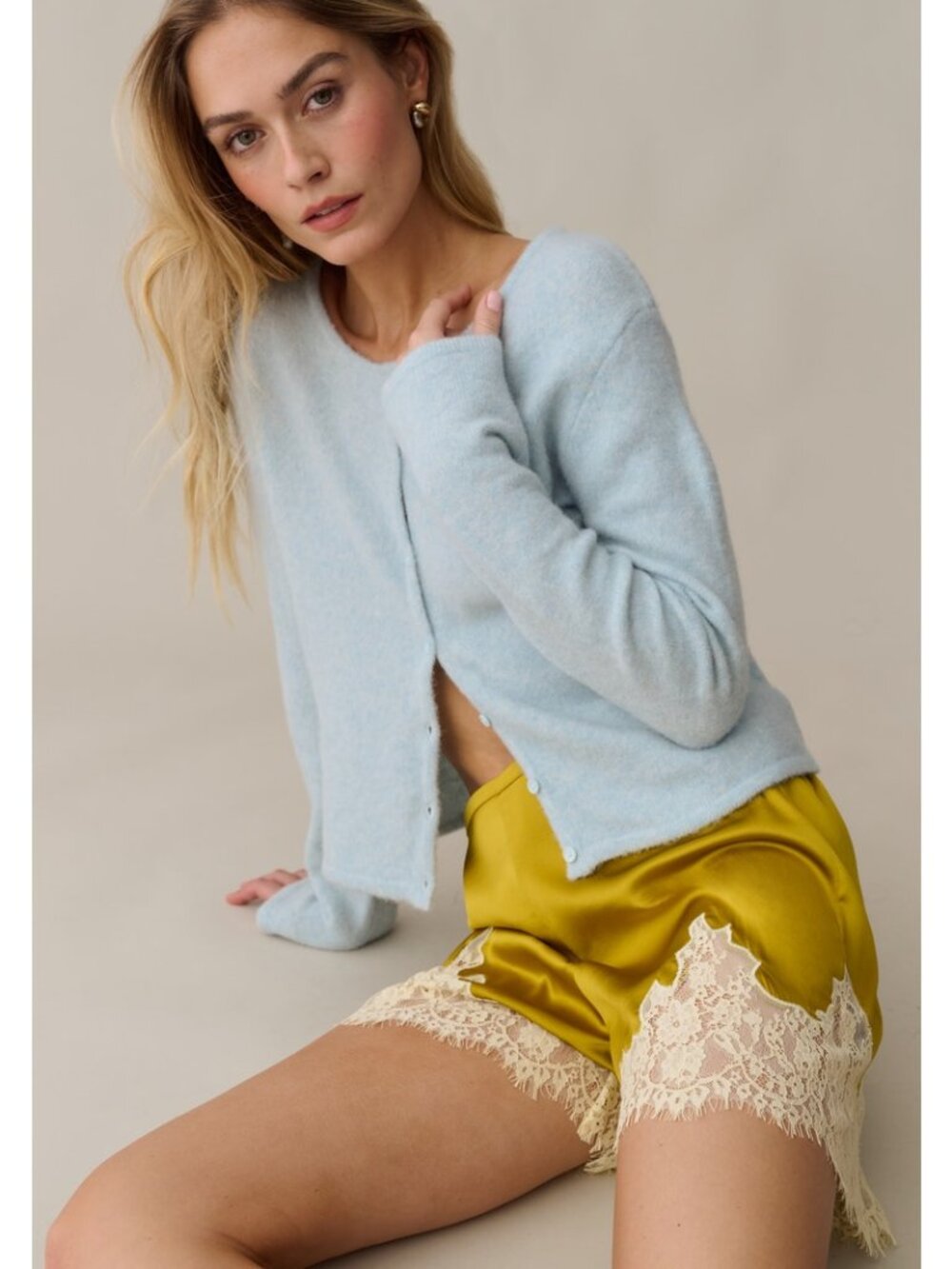 Sorella by STAUD Rosa Satin Short in Mango Size Large NWT $198